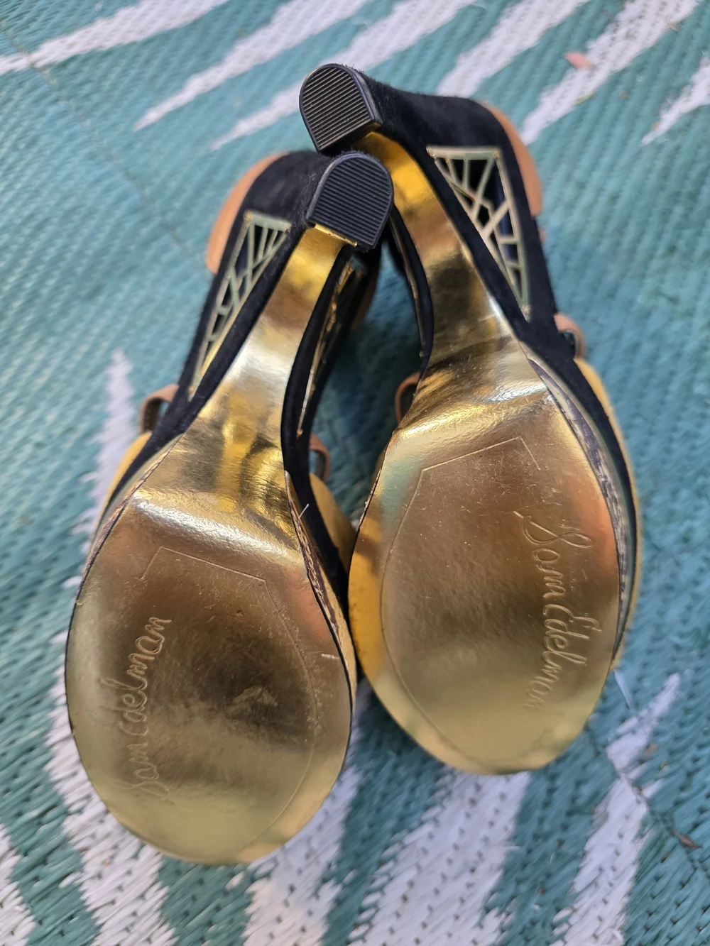 Vintage Sam Edelman Tegan Architectural Platform Heels Size 8